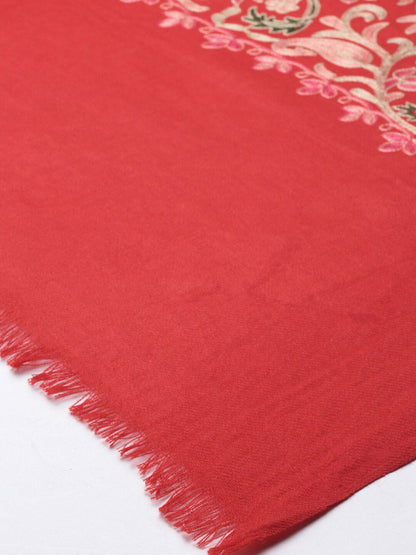 Dhiyona PA Floral Embroidered Pure Woollen Shawl