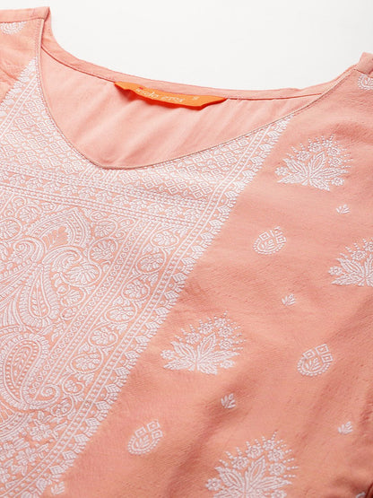 Dhiyona IE Woven Design Kurta With Trousers & Dupatta