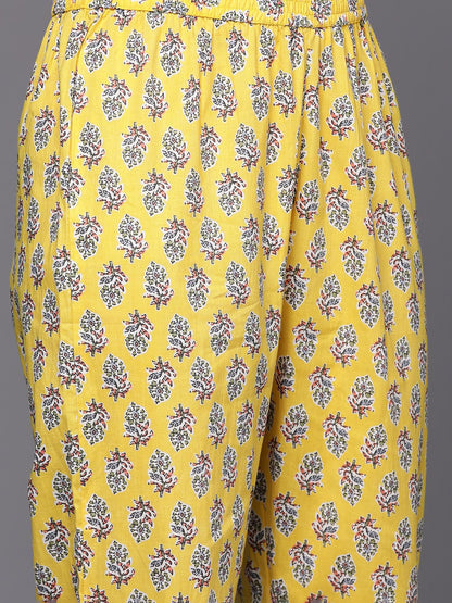 Dhiyona VA Women's Empire Pure Cotton Kurta with Trousers & With Dupatta