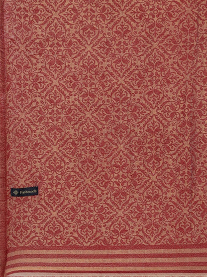 Dhiyona PA Women Maroon Woven Design Wool Shawl