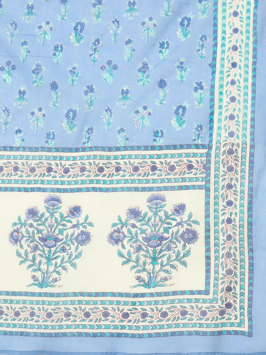 Women Floral Printed Regular Pure Cotton Kurta with Trousers & With Dupatta