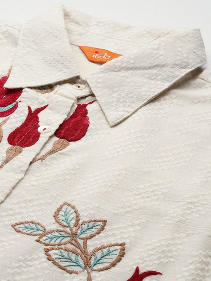 Dhiyona IE indo era Floral Embroidered A-Line Co-ord Set