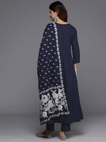 Dhiyona VA Women'sFloral Printed Kurta with Trousers & Dupatta