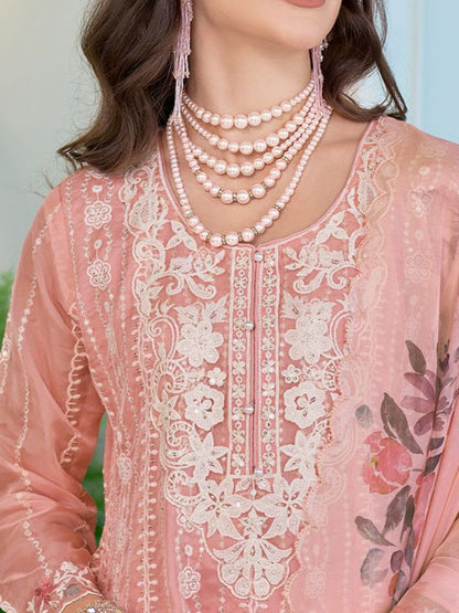 Women Ethnic Motifs Embroidered Sequinned Anarkali Kurta with Trousers & Dupatta