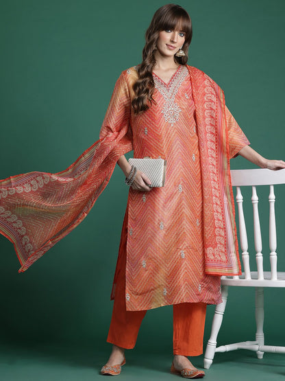 Dhiyona IE Ethnic Motifs Kurta with Trousers & Dupatta