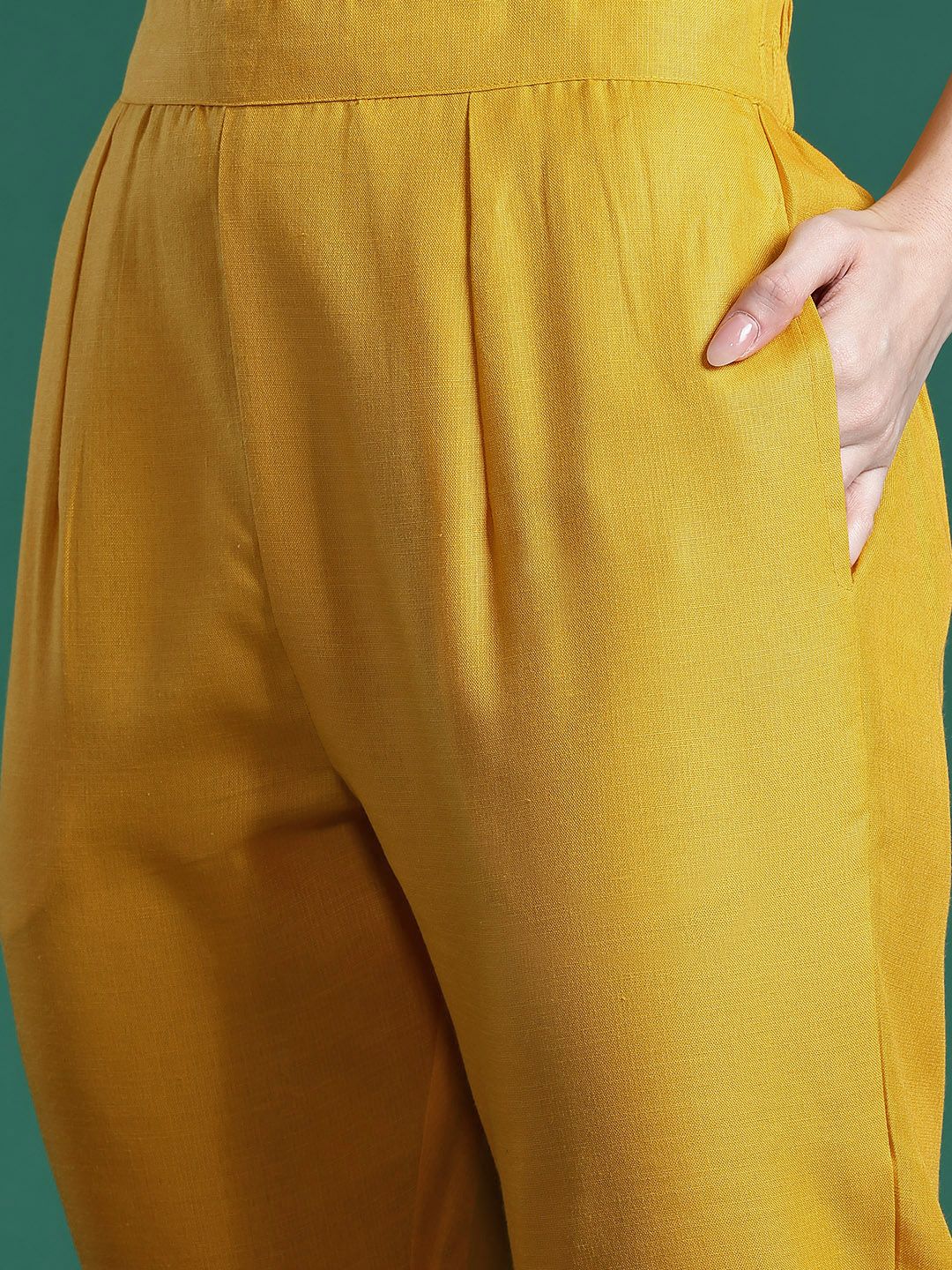 Ethnic Motifs Embroidered Regular Kurta with Trousers & Dupatta