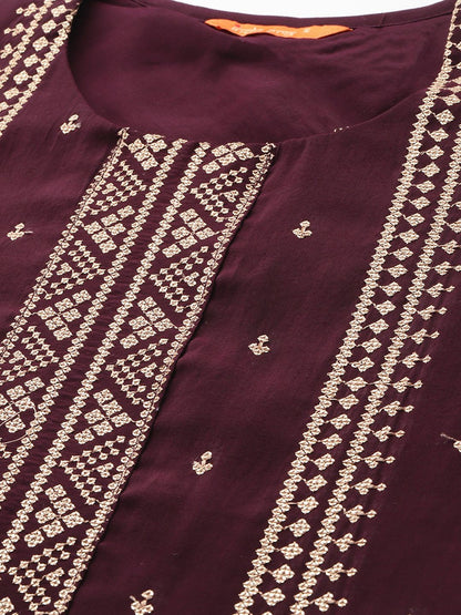 Dhiyona IE Ethnic Motifs Embroidered Kurta with Trousers & Dupatta