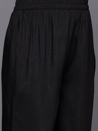 Dhiyona VA Women's Floral Yoke Design Sequinned Kurta with Trousers & Dupatta