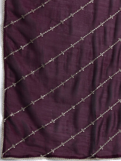 Ethnic Motifs Embroidered Kurta with Trousers & With Dupatta