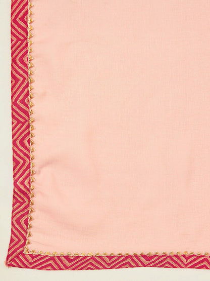 Dhiyona SO Women's Paisley Printed Sequinned V-Neck A-Line Kurta with Trousers & Dupatta