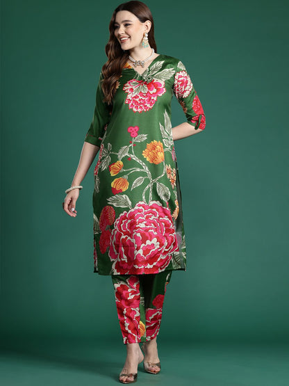 Floral Printed Kurta with Trousers