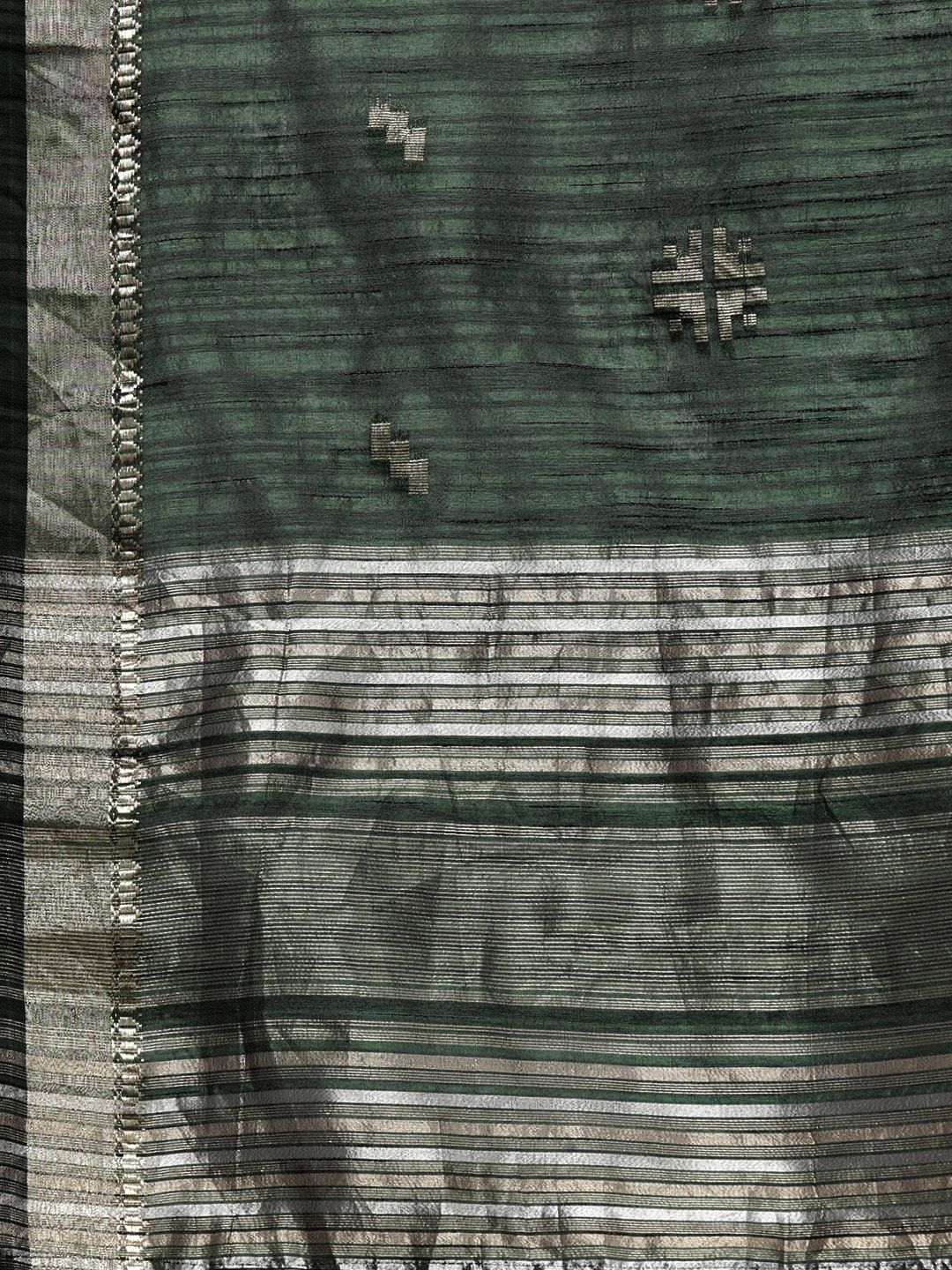 Women Green Patchwork Kurta with Palazzos & With Dupatta