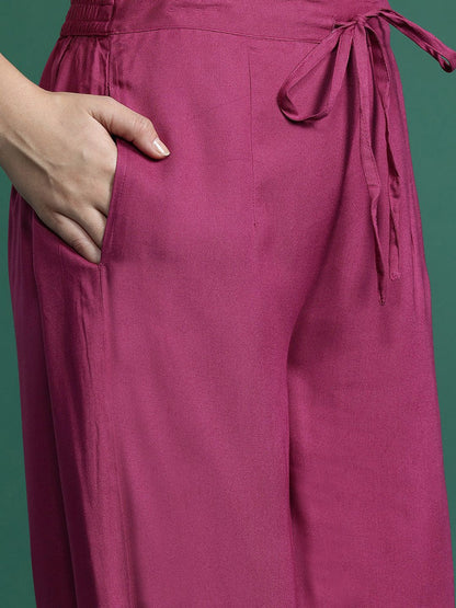 Ethnic Motifs Embroidered Thread Work Kurta with Salwar & With Dupatta