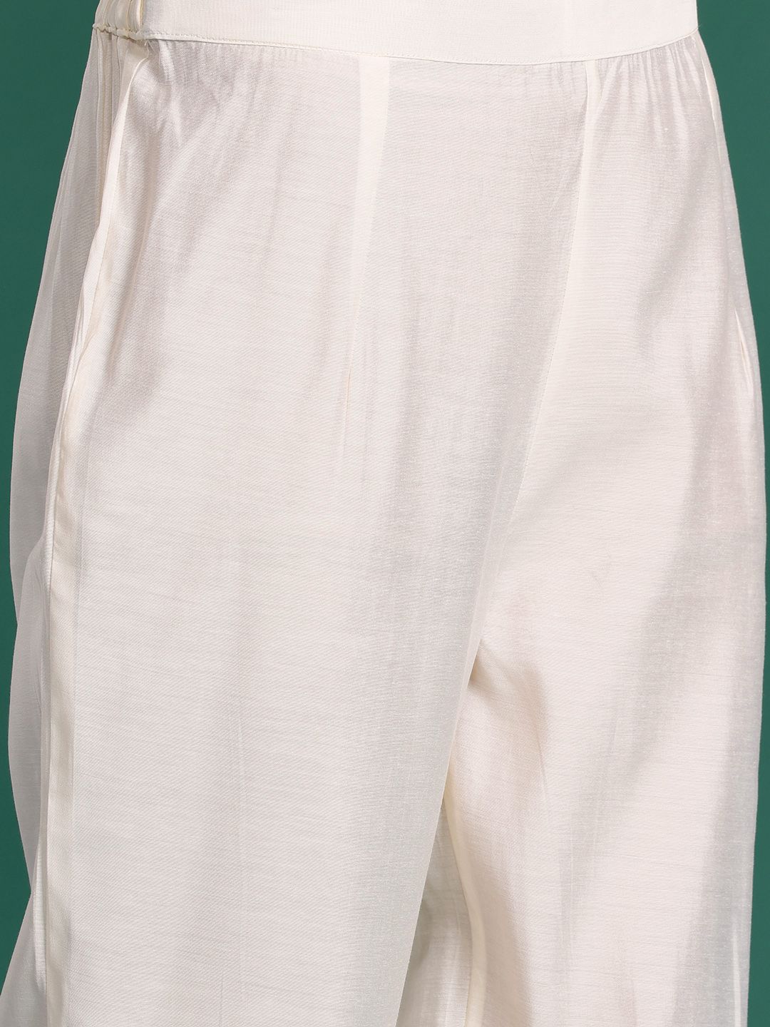 Floral Embroidered Thread Work Kurta with Trousers & With Dupatta