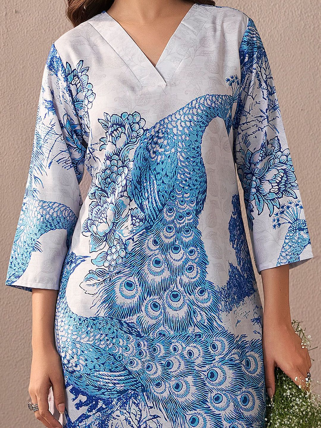 Floral Printed Straight Kurta With Trouser