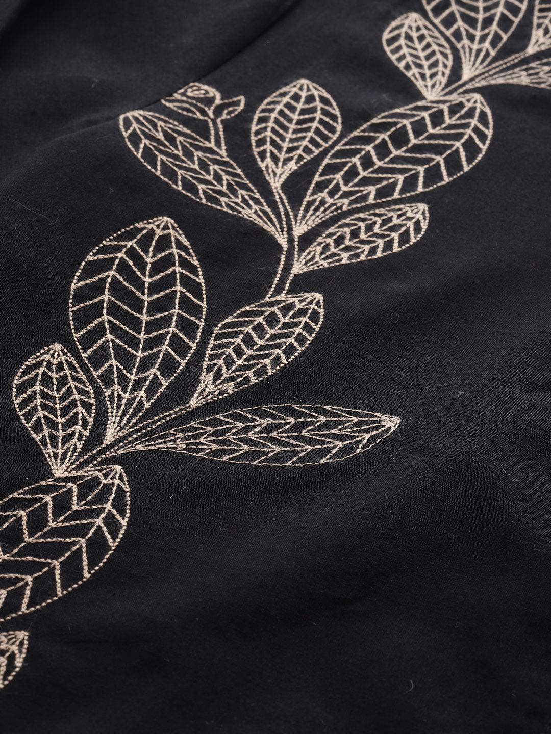 Dhiyona IE Embroidered Pure Cotton Straight Tunic & Trousers Co-Ord Set