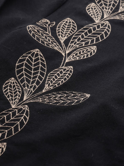 Dhiyona IE Embroidered Pure Cotton Straight Tunic & Trousers Co-Ord Set