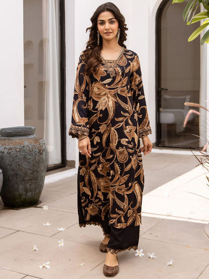 Dhiyona IE Printed V Neck Tunic & Palazzo