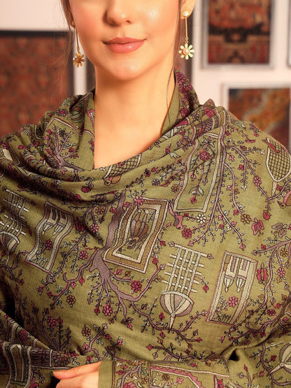 Dhiyona PA Floral Embroidered Shawl