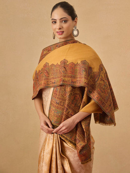 Dhiyona PA Tribal Woven Design Woolen Shawl