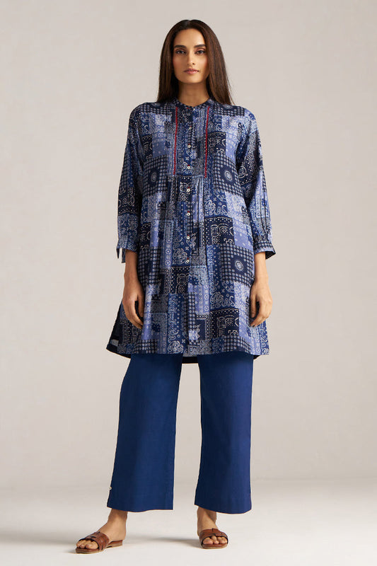 Dhiyona GF Women's Blue Print Cotton Co-ord Set