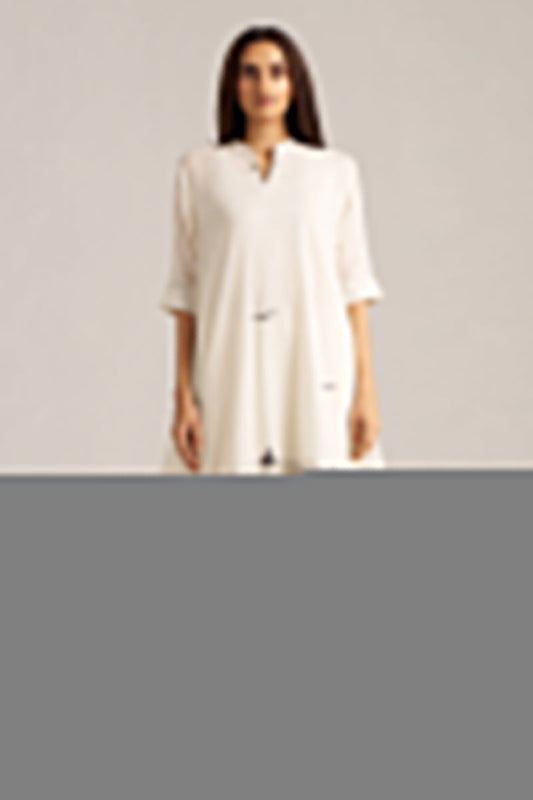 Dhiyona GF Women's Cream and Black Woven Cotton Co-ord Set