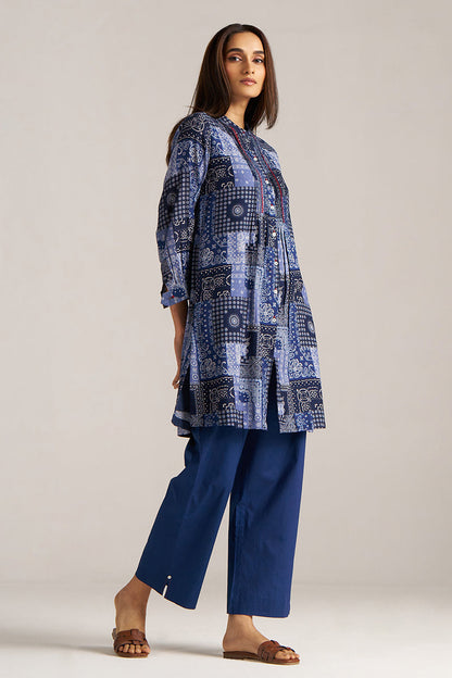 Dhiyona GF Women's Blue Print Cotton Co-ord Set
