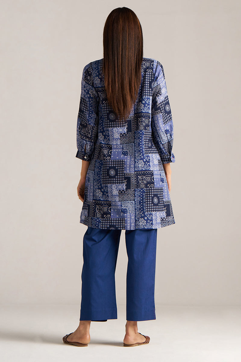 Dhiyona GF Women's Blue Print Cotton Co-ord Set
