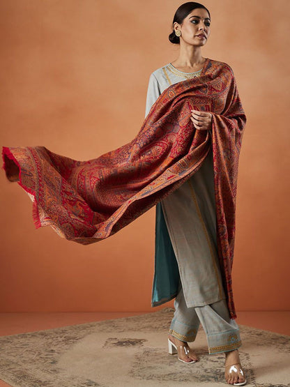 Dhiyona PA Ethnic Motifs Woven Design Shawl