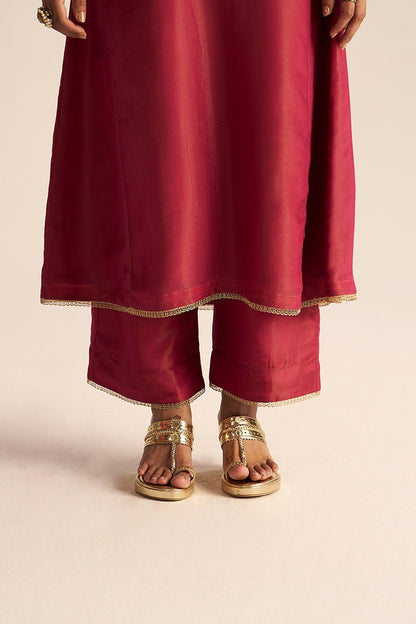 Dhiyona GF cherries jubilee kurta with burnt sienna dupatta festive kurta set