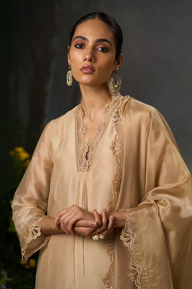 Dhiyona GF Women's Brazilian Sand Festive Kurta Set