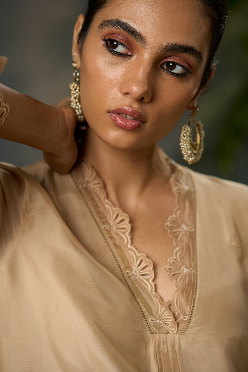 Dhiyona GF Women's Brazilian Sand Festive Kurta Set