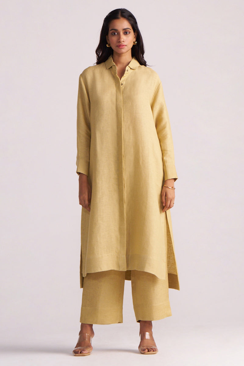 Dhiyona GF Women's Fall Leaf Pure Linen Co-ord Set