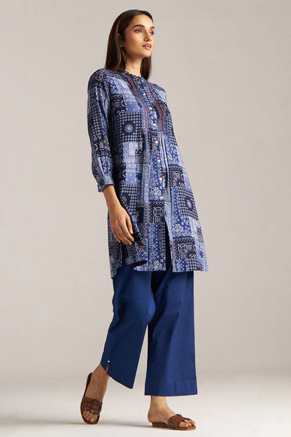 Dhiyona GF Women's Blue Print Cotton Co-ord Set