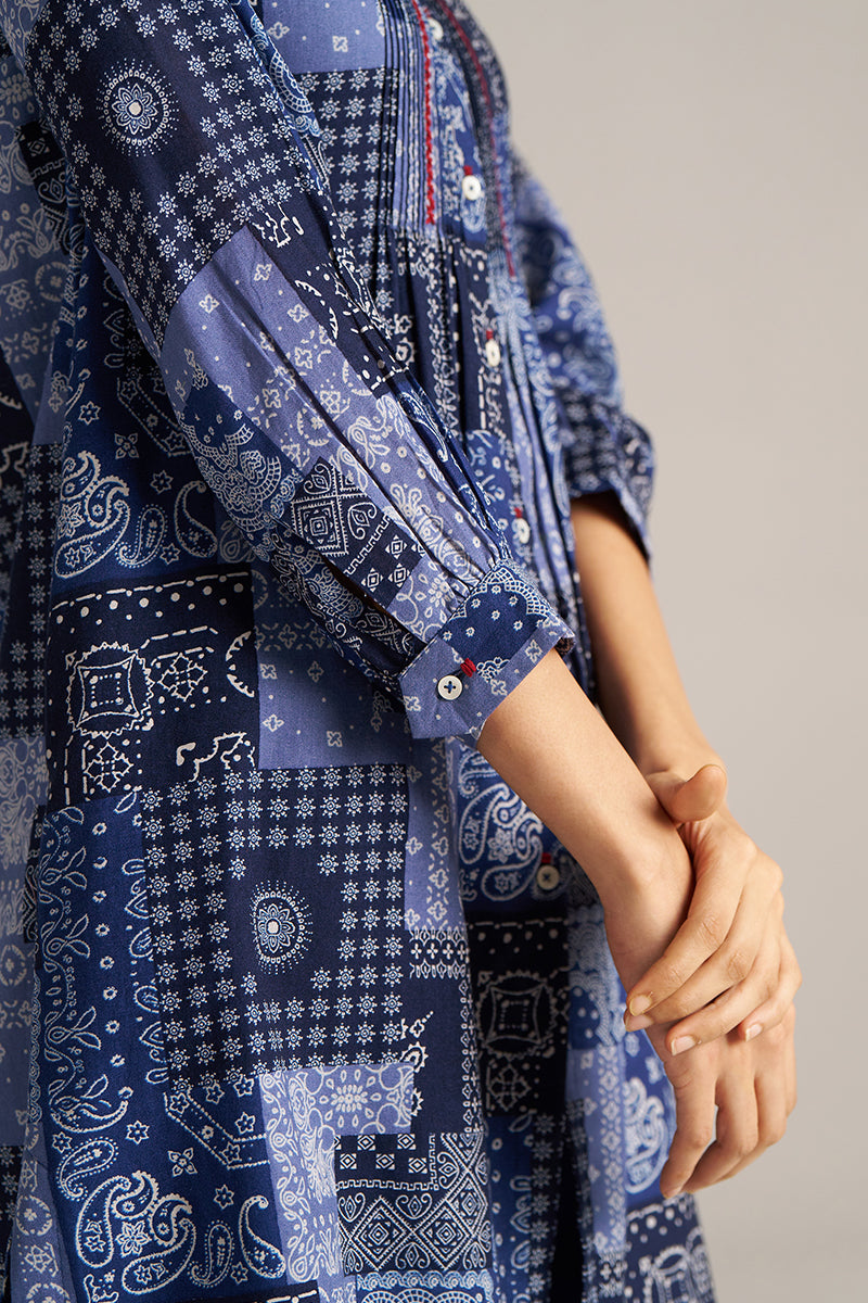 Dhiyona GF Women's Blue Print Cotton Co-ord Set