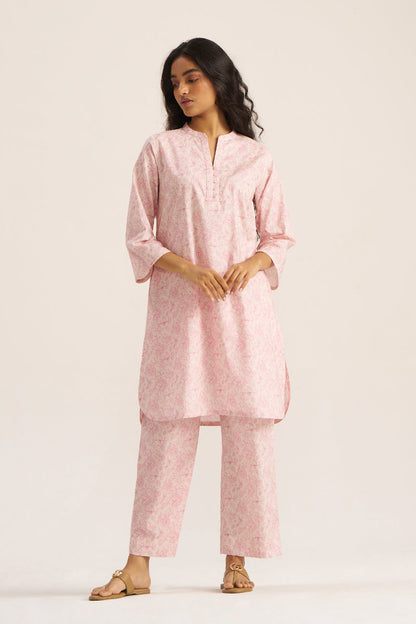 Women's Pink and Ivory Pure Cotton Loungewear