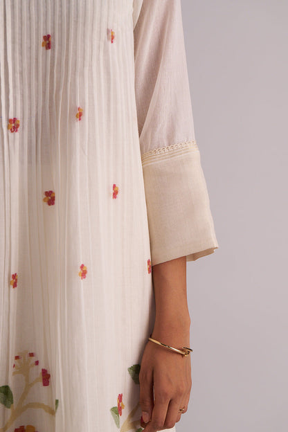 Dhiyona GF Women's Ivory Jamdani Woven Pure Cotton Co-ord Set