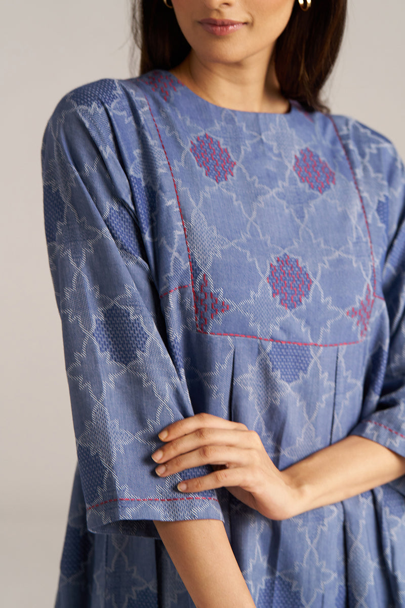 Dhiyona GF Women's Denim Blue Woven Co-ord Set