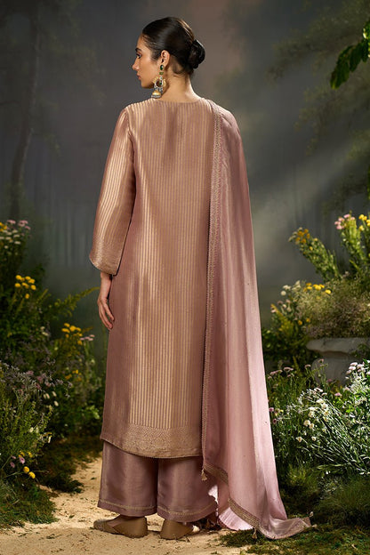 Dhiyona GF burlwood mauve woven festive kurta set