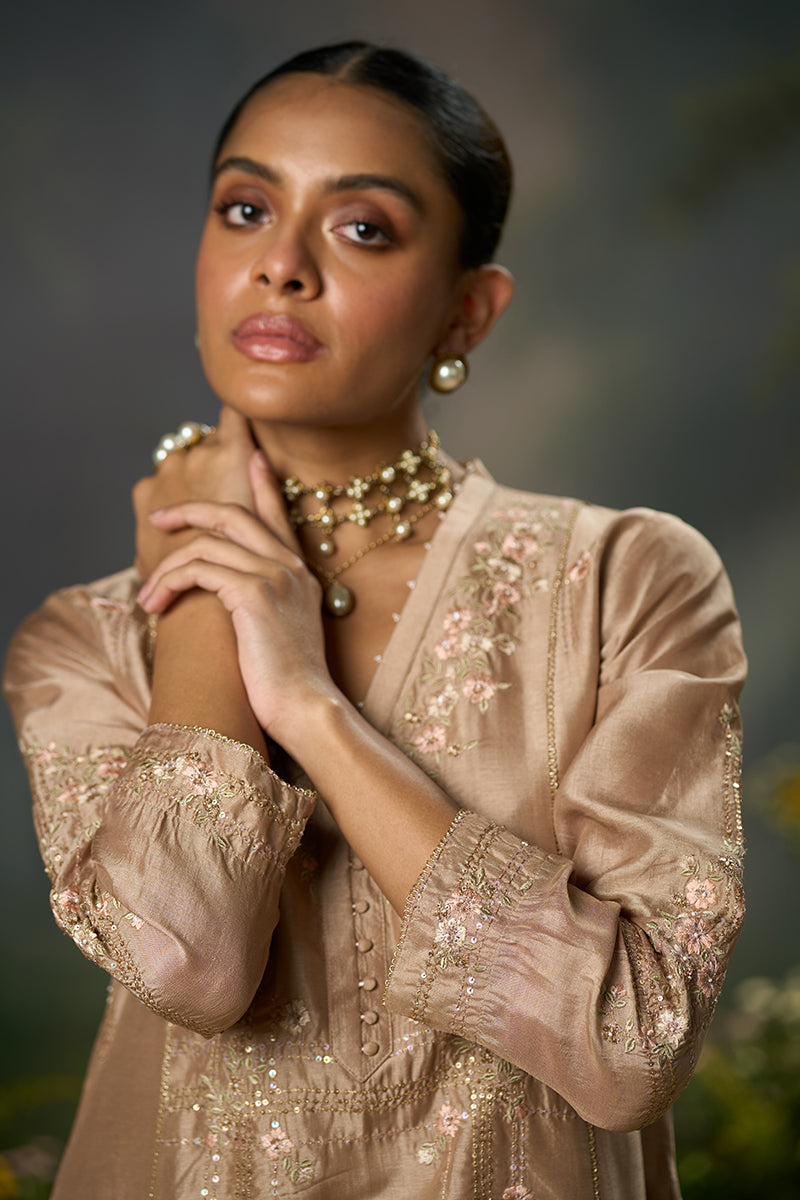 Dhiyona GF Women's Ginger Root Festive Sharara-Kurta Set