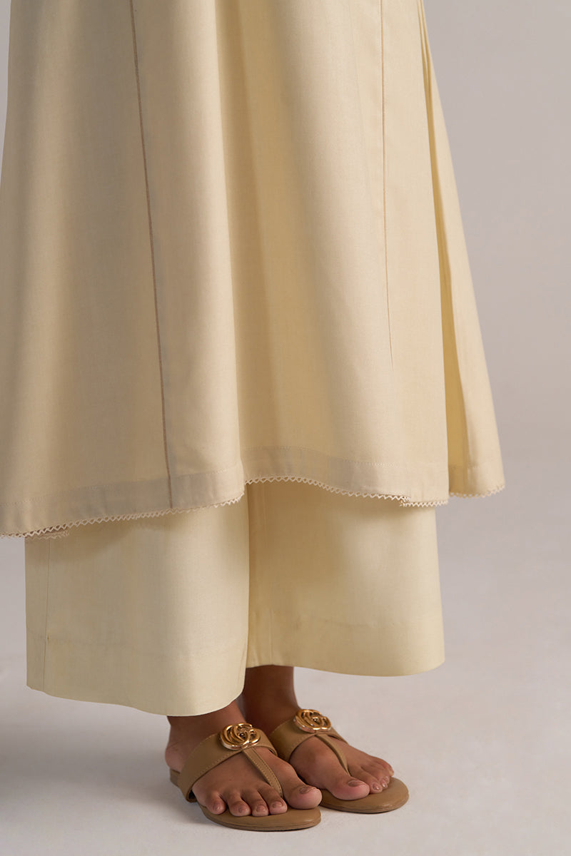 Dhiyona GF Women's Cloud Cream Pashmina Kurta Set