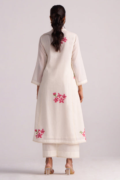 Dhiyona GF Women's Ivory Woven Pure Cotton Co-ord Set