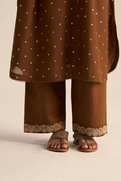Dhiyona GF toffee embroidered festive co ord set