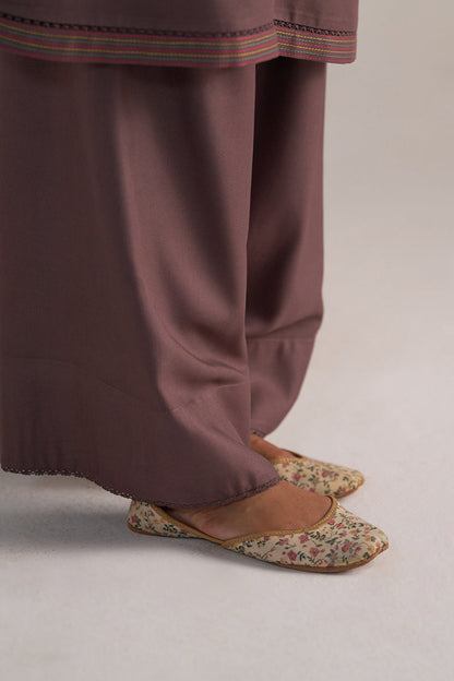 Dhiyona GF Women's Plum Truffle Pashmina Kurta Set