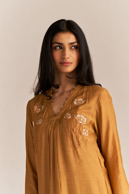 Dhiyona GF Women's Cinnamon Embroidered Co-ord Set