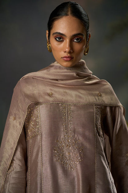 Dhiyona GF sphinx raw silk festive kurta set