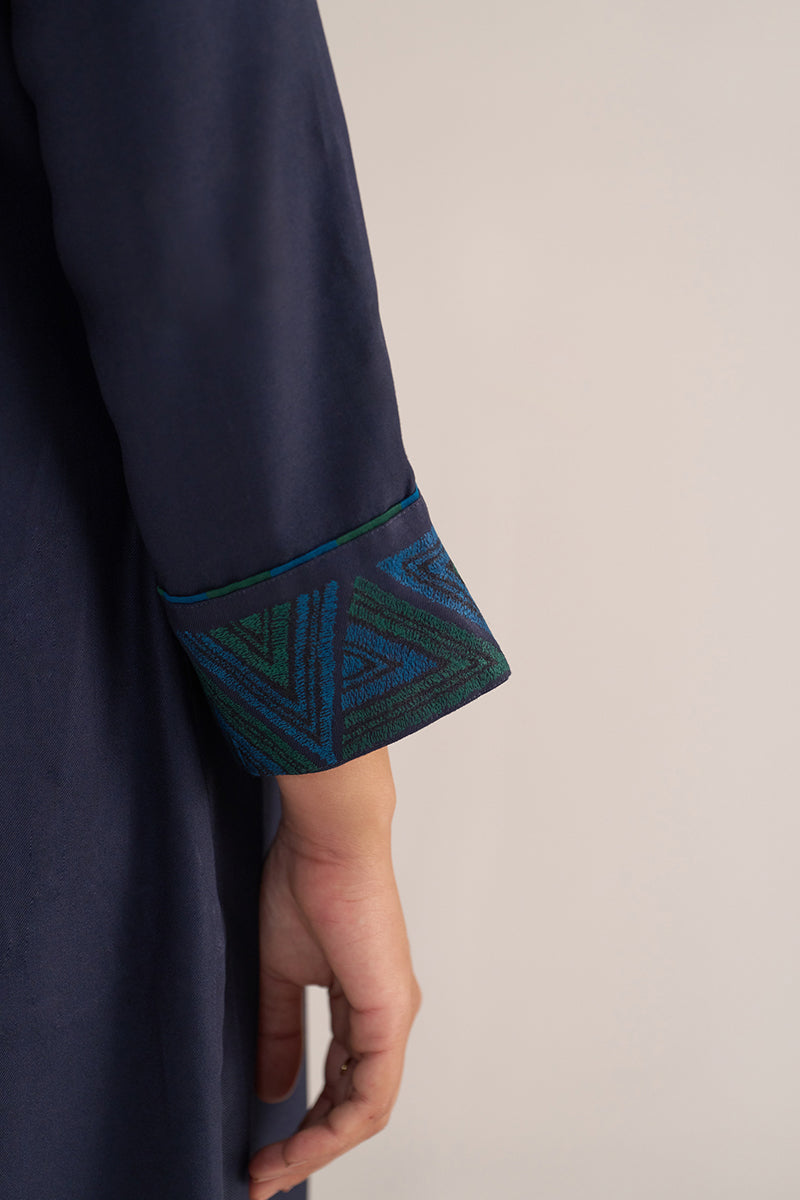 Dhiyona GF Women's Carbon Blue Pashmina Kurta Set