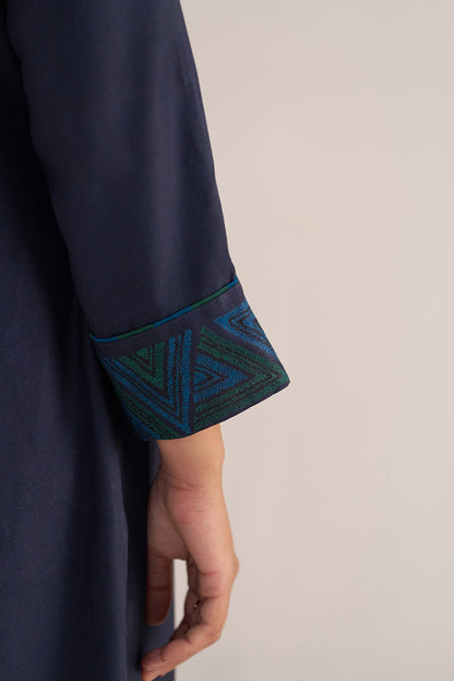 Dhiyona GF Women's Carbon Blue Pashmina Kurta Set