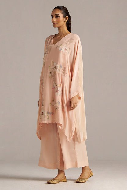 Dhiyona GF Women's Scallop Shell Crepe Silk Co-ord Set