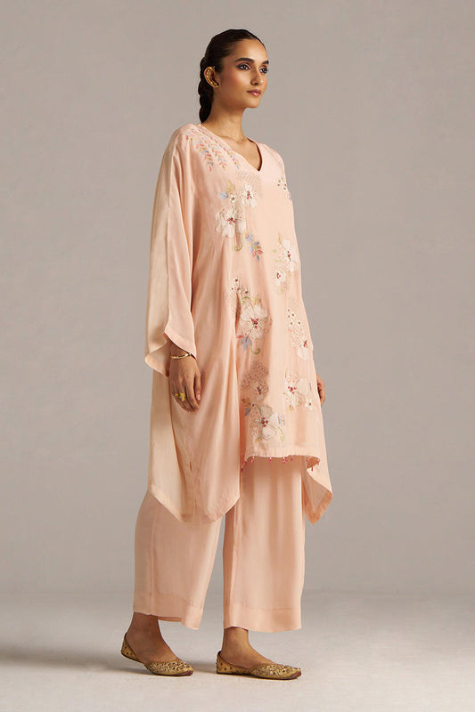 Dhiyona GF Women's Scallop Shell Crepe Silk Co-ord Set